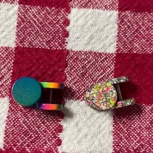 Faux Gauge earring set